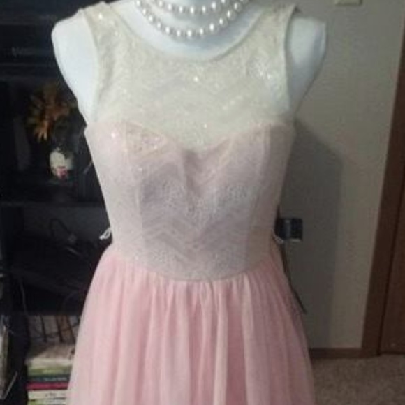 Nights by Teeze me pink junior formal dress - Picture 2 of 6